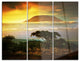 "Mount Kilimanjaro" Photography Metal Wall Art, 3 Panels, 36"x28"