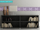 Damask Border Fabric Wall Decal, Set of 2, 25"x8" Sections, Purple