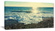 "Dramatic Blue Waves On Beach" Seashore Canvas Print, 40"x20"