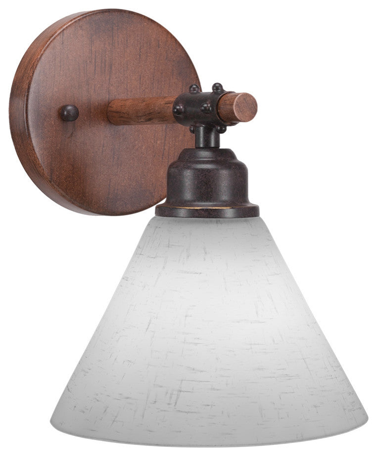 Blacksmith 1-Light Wall Sconce, White Muslin