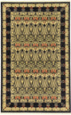 Unique Loom Black Carnation Edinburgh 5' 0 x 8' 0 Area Rug
