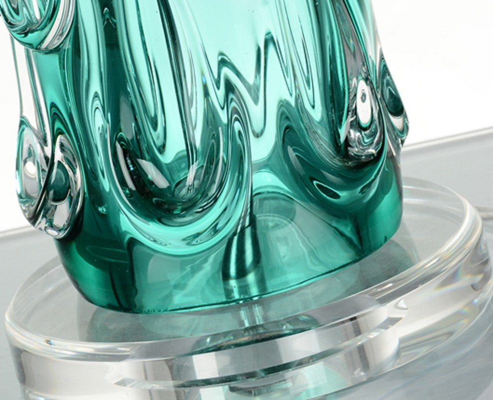 Clear Blue Waterfall Inspired 29" Relaxing Decor Lamp