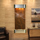 Inspiration Falls Water Fountain, Brown Marble, Stainless Steel, Round