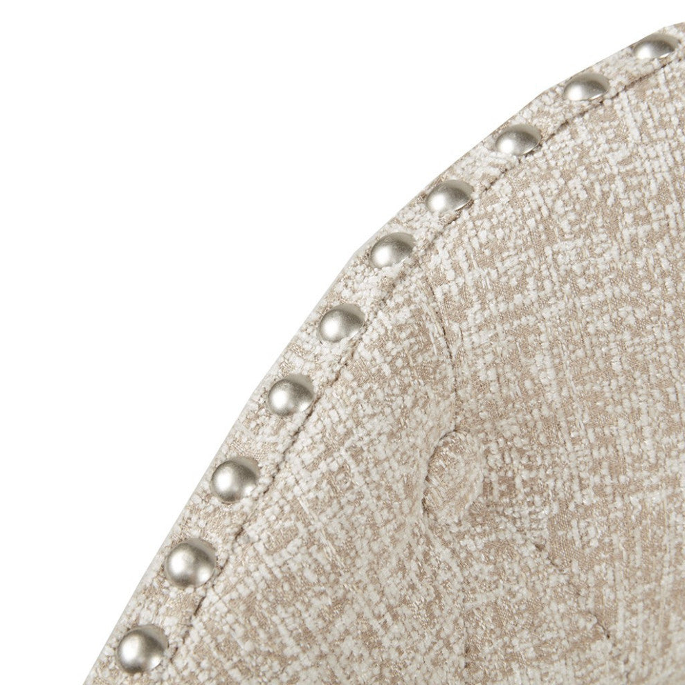 Madison Park Modern Swivel Chair Counter Height Bar Stools, Cream