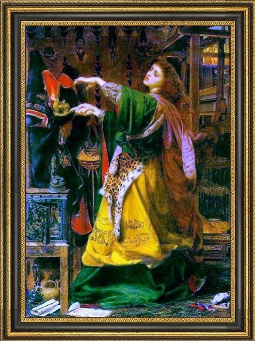 Anthony Frederick Sandys Morgana le Fay  Framed Premium Canvas Print, 18"x27"