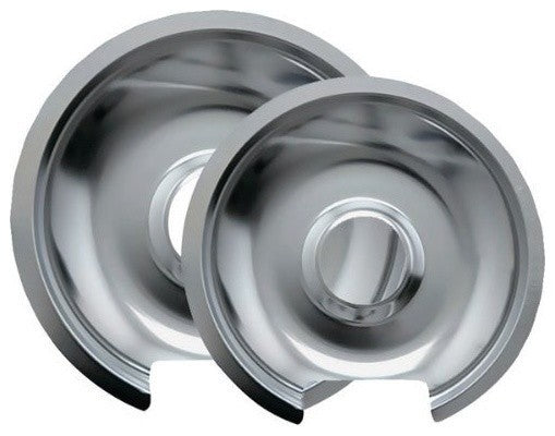 Range Kleen 10562X Style D Chrome Drip Pans, 2-Pack