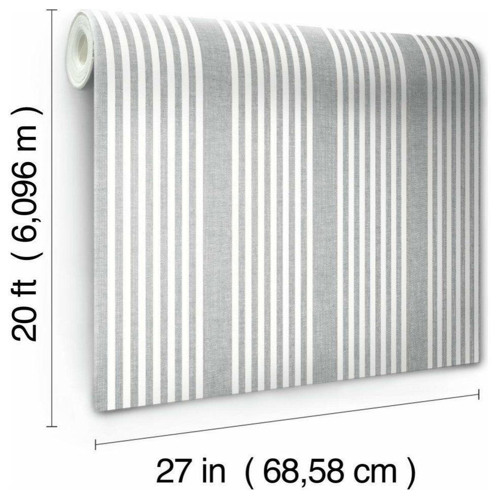 French Linen Stripe Peel and Stick Wallpaper