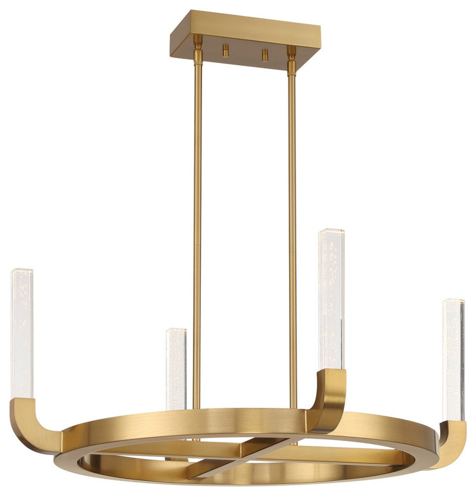 Del Mar 4-Light LED Chandelier, Warm Brass by Breegan Jane