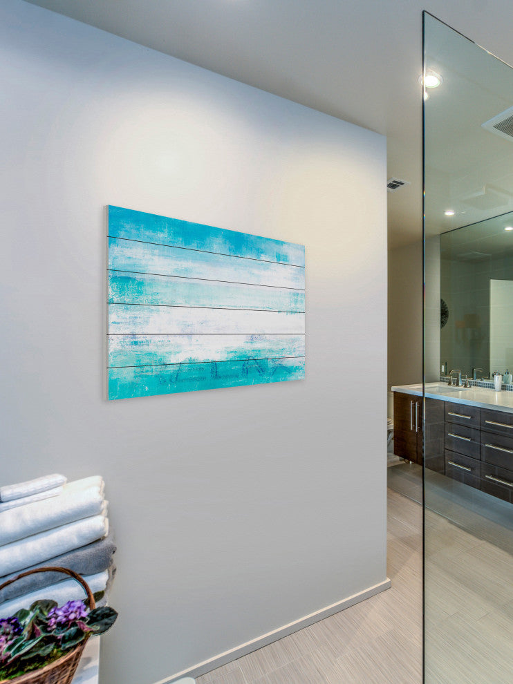 "Relaxation" Painting Print on White Wood, 36"x24"