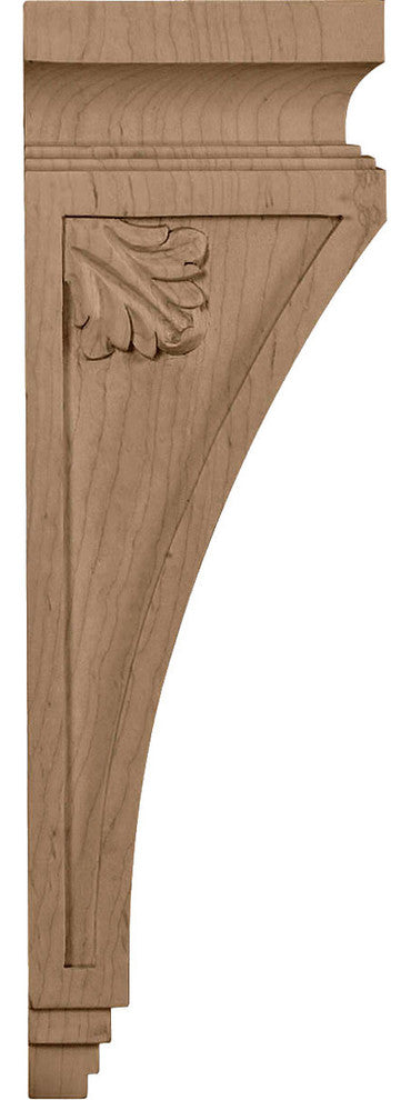 3 7/8"W x 4 1/2"D x 14"H Arts and Crafts Corbel, Rubberwood
