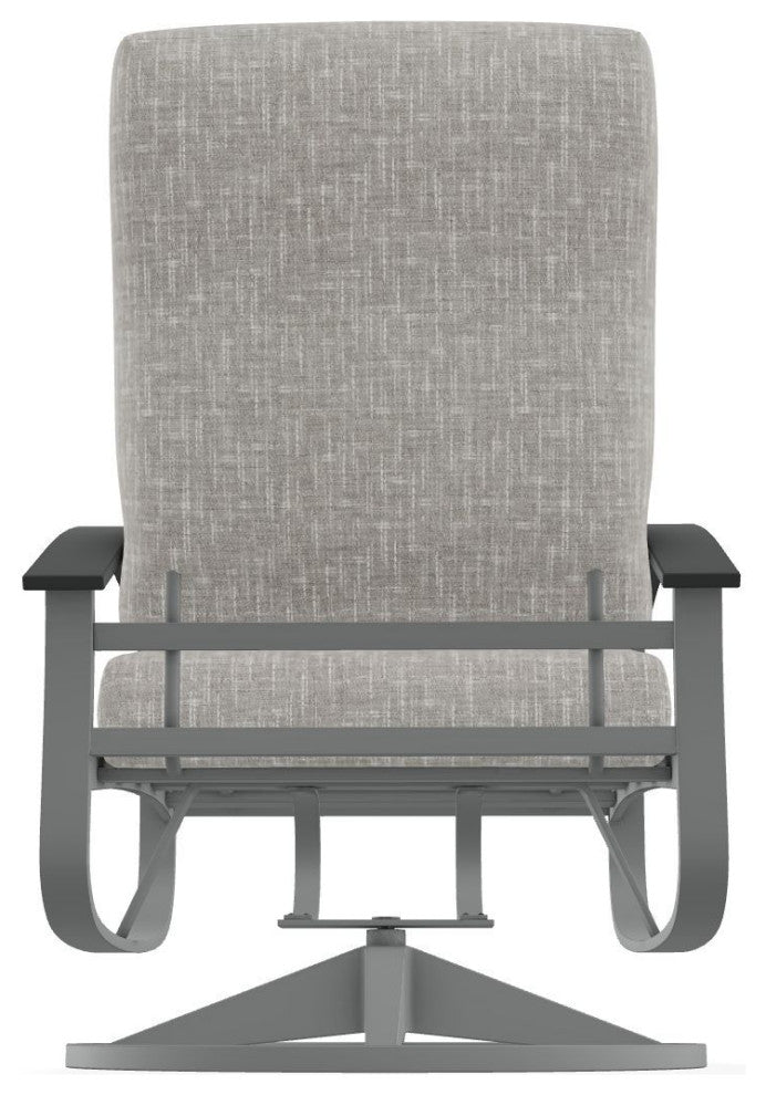 Belle Isle Cushion Outdoor Swivel Rocker, Hither Pewter/Graphite