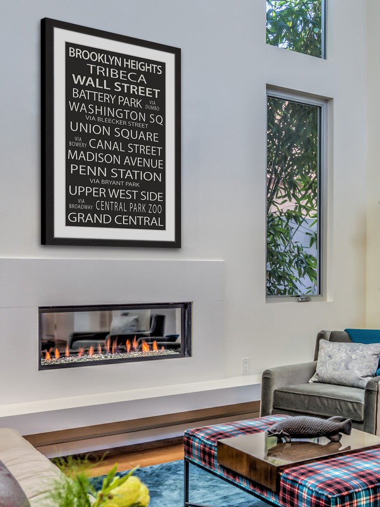 "NY Neighborhoods" Framed Painting Print, 16x24