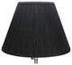 Fenchel Shades, 9"x18"x13" Spider Attachment Empire Lamp Shade, Pleated Mushroom Black