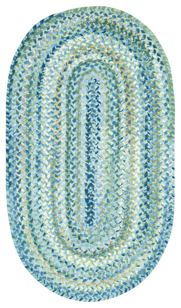 Capel Ocracoke Light Blue 0425_425 Braided Rugs - 2' X 8' Runner