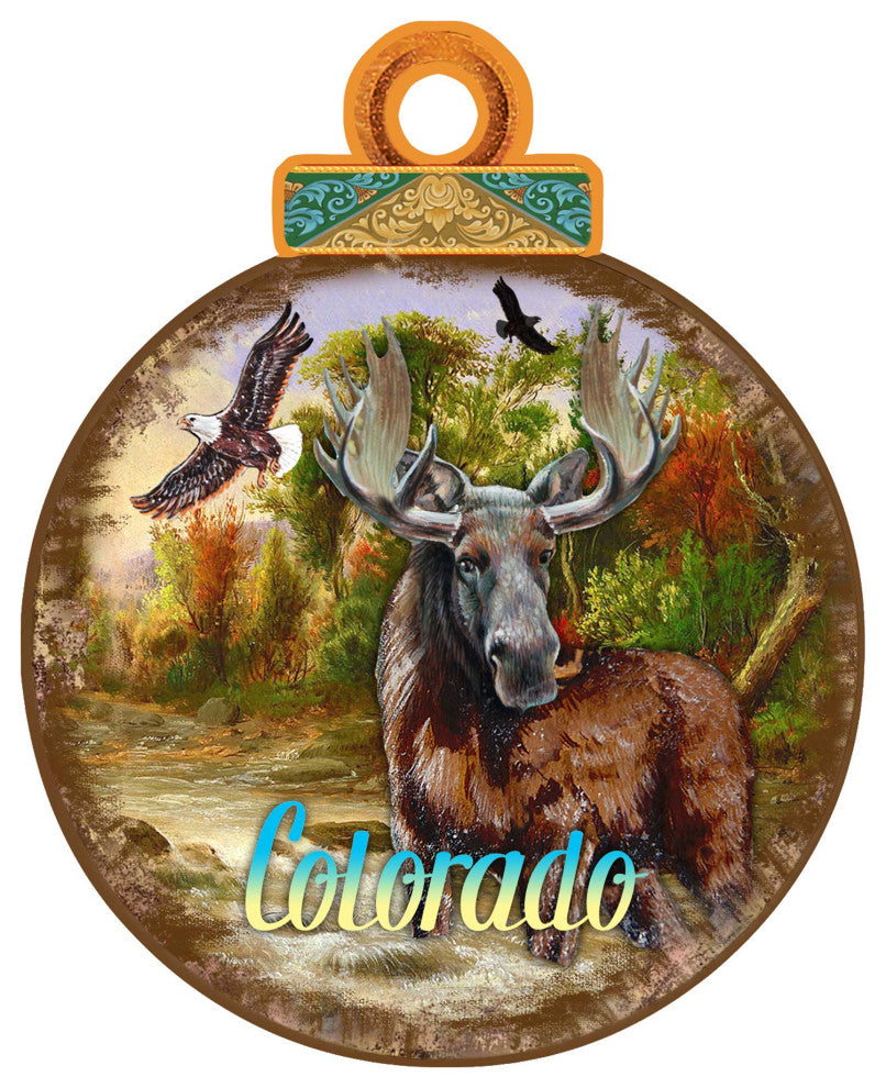 Woodsy Moose Ornament Ball