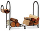 Handcrafted Arch Fireplace Log Rack Hammered Steel