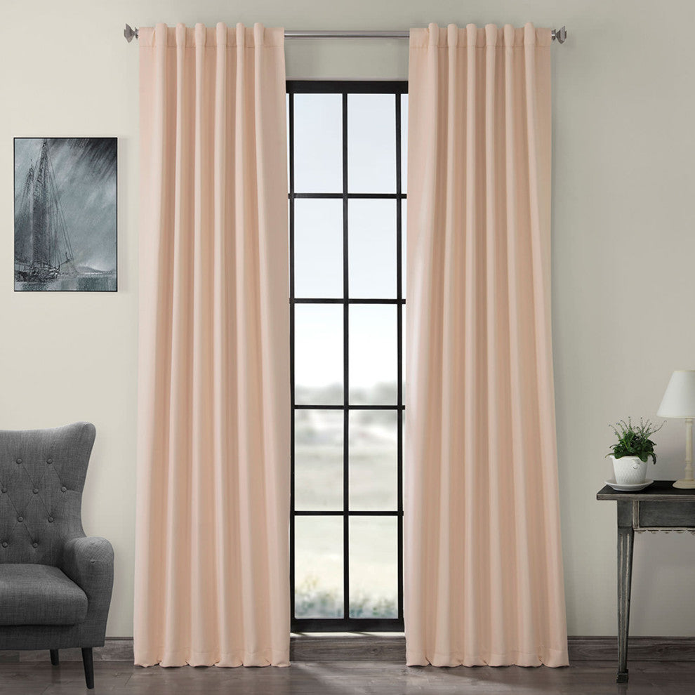 Room Darkening Curtain Panel Pair, Bellini Peach, 50"x96"