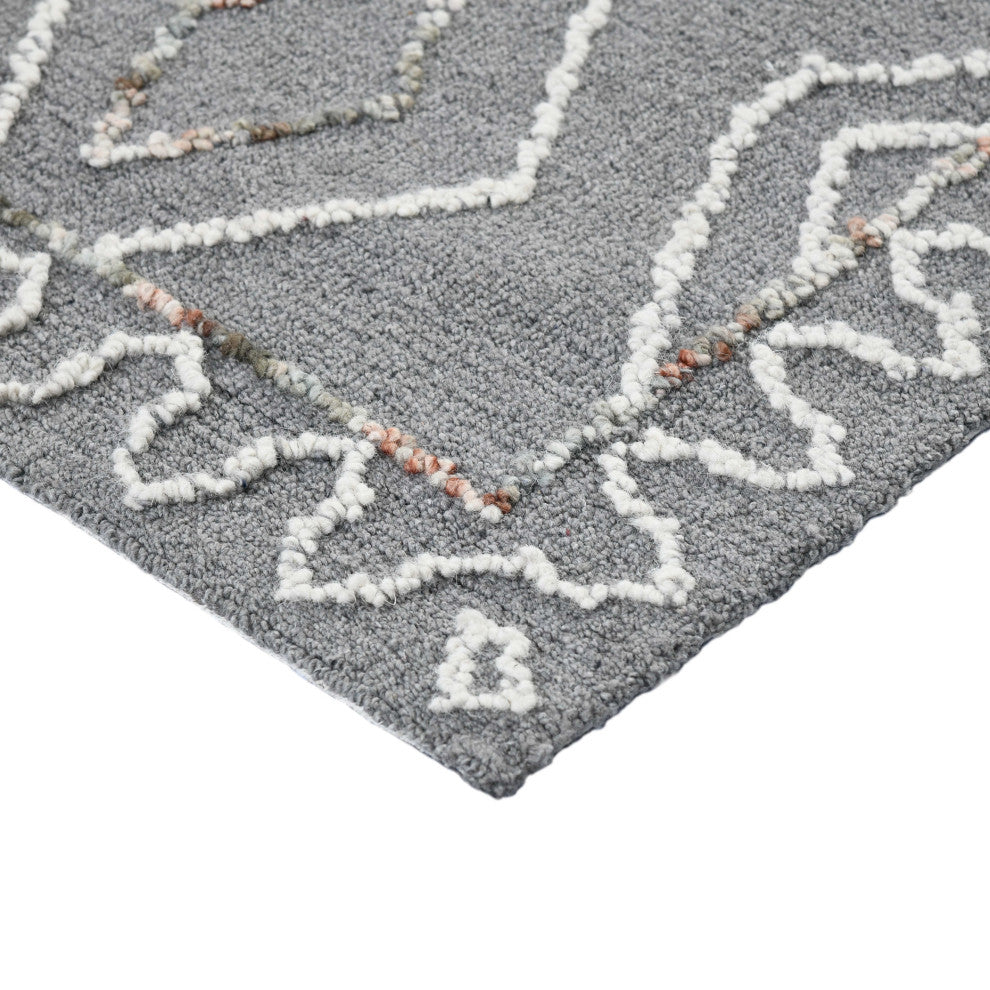 Berlin Tania Area Rug, Dark Gray, 8' x 10', Geometric