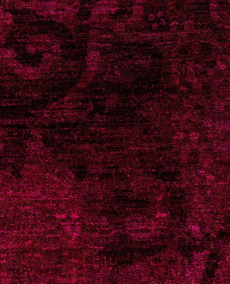 Overdyed One-of-a-Kind Hand-Knotted Area Rug Pink, 6' 0" x 6' 6"