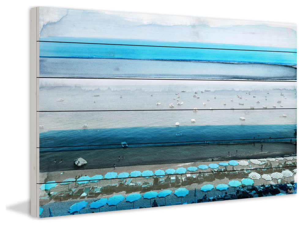 "Spiagga" UV Ink Print on White Wood60"x40", 60"x40"