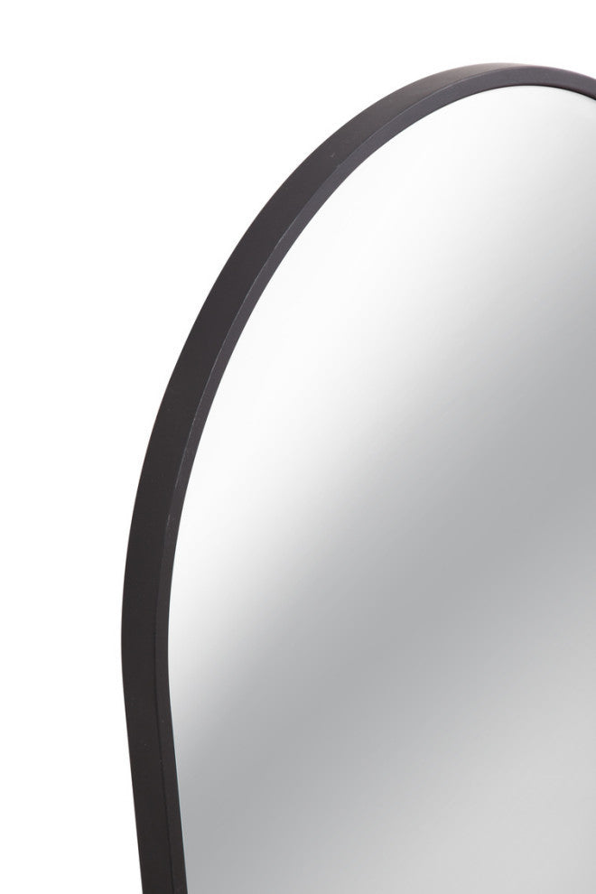Oval Wall Mirror - Matte Black