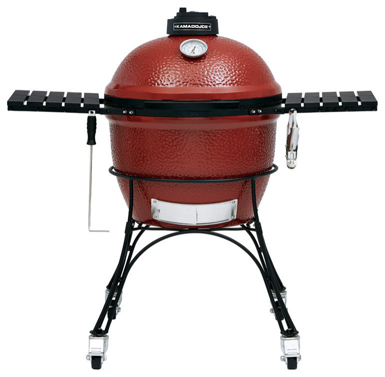 Kamado Joe BJ24RHC Big Joe Charcoal Grill, Red