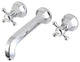 Kingston Brass Wall Mount Bathroom Faucet, Polished Chrome