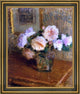 ErnestJoseph Laurent Vase of Roses Framed Premium Canvas Print, 16"x20"