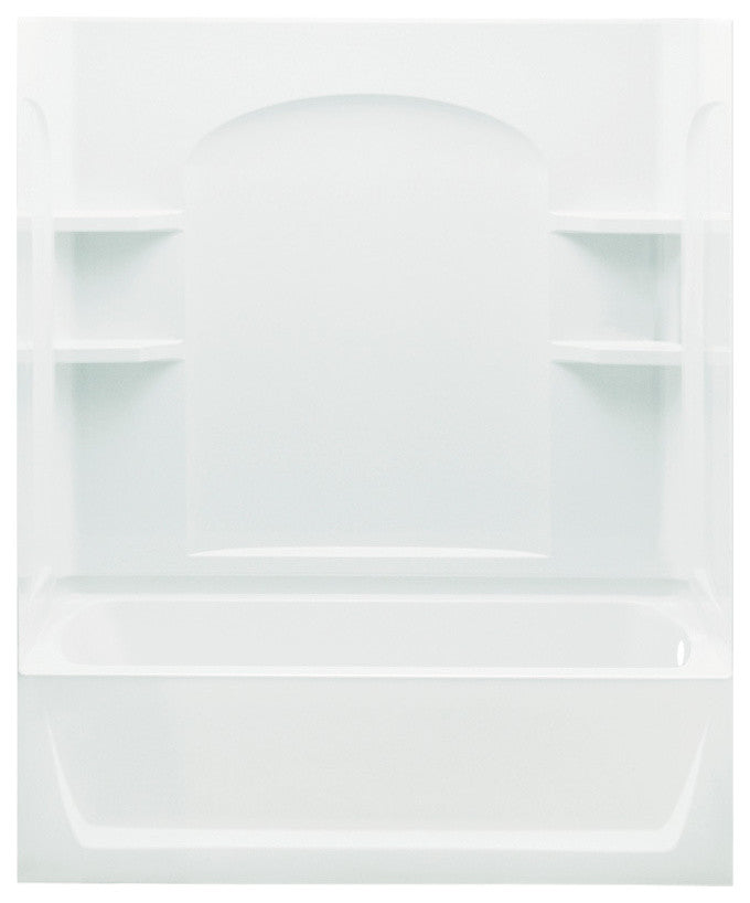 Sterling Skirted 60.25"x32"x74" Vikrell Right-Hand Bath, White