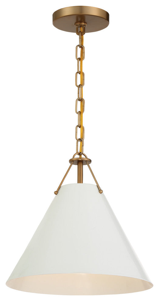 Xavier 1 Light Pendant, Vibrant Gold