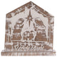 White Washed Nativity Sign, Set of 2