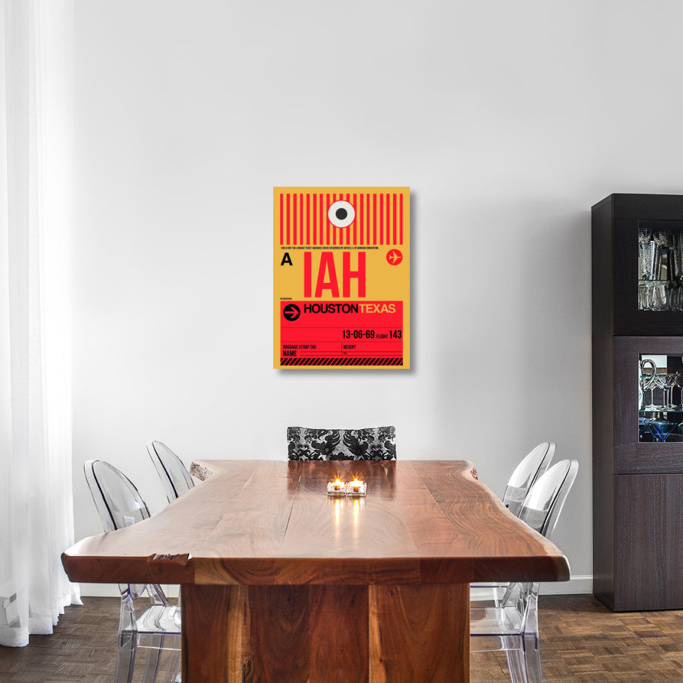"IAH Houston Luggage Tag 1" Fine Art Print