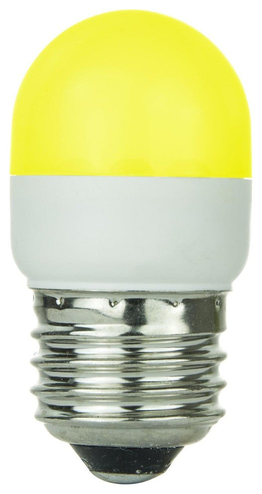 Sunlite T10 Tubular Indicator, Medium Base Light Bulb, Yellow