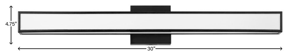 Hinkley Alto Large Led Vanity, Black