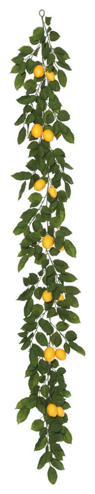 Vickerman FK170703 6' Artificial Green and Yellow Salal Leaf Lemon Garland