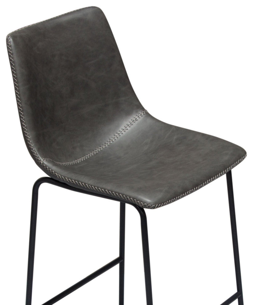 Theo 2 Bar Height Chairs, Weathered Gray