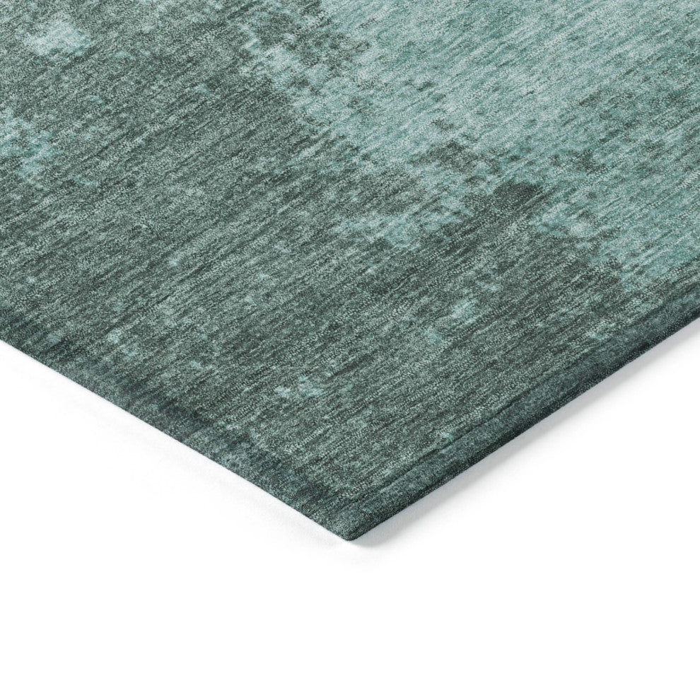 Machine Washable Indoor/Outdoor Chantille ACN1902 Teal 8' x 10' Rug