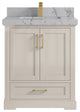 Boston 30" Single Sink Bath Vanity in Fine Grain 2" Venatino Quartz