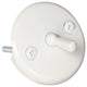Black 1.5" Tubular Trip Lever Bath Waste In Powder Coated White, White