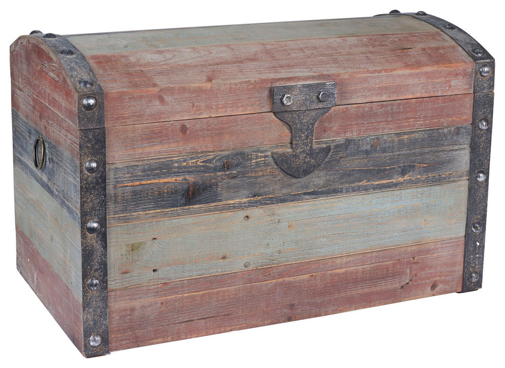 Large Wooden Storage Trunk