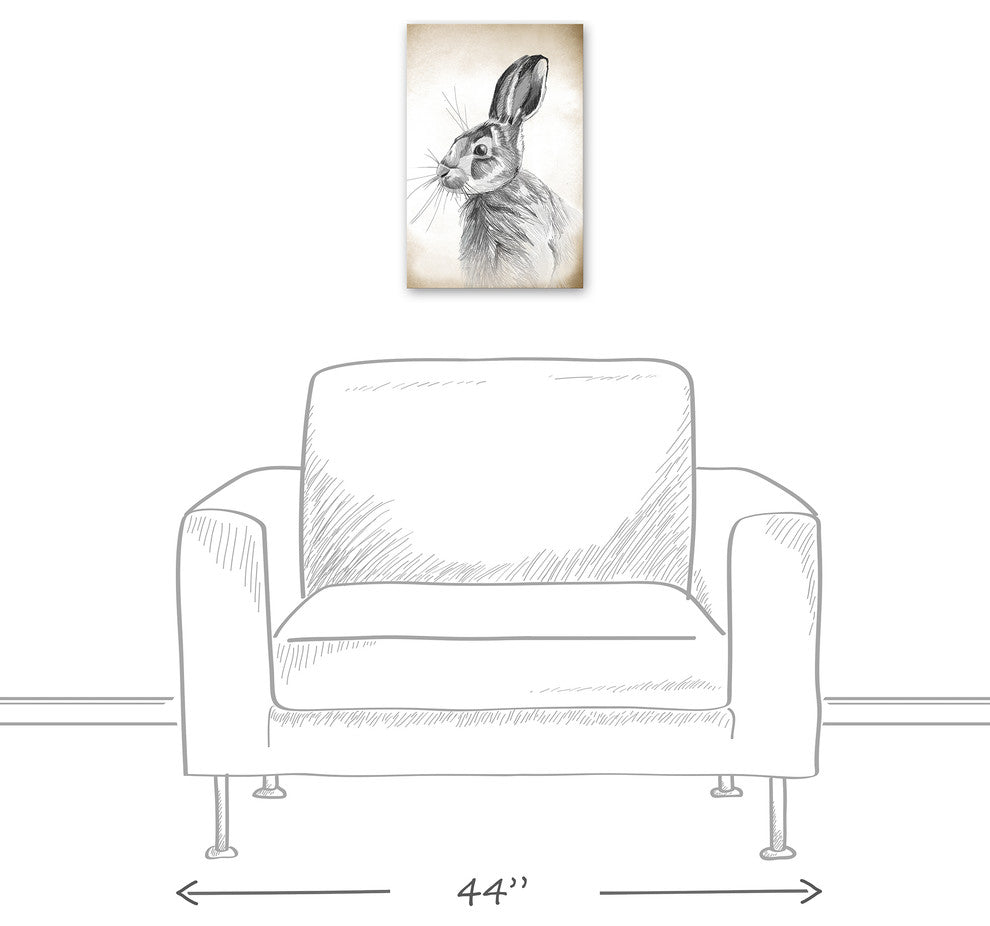 Dignified Hare Canvas Wall Art, 12x18