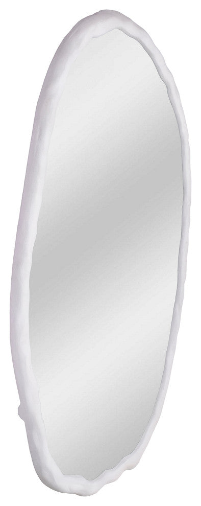 Foundry Oval Mirror White