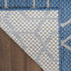 Nourison Horizon Indoor/Outdoor 10' x 14' Denim Modern Rug