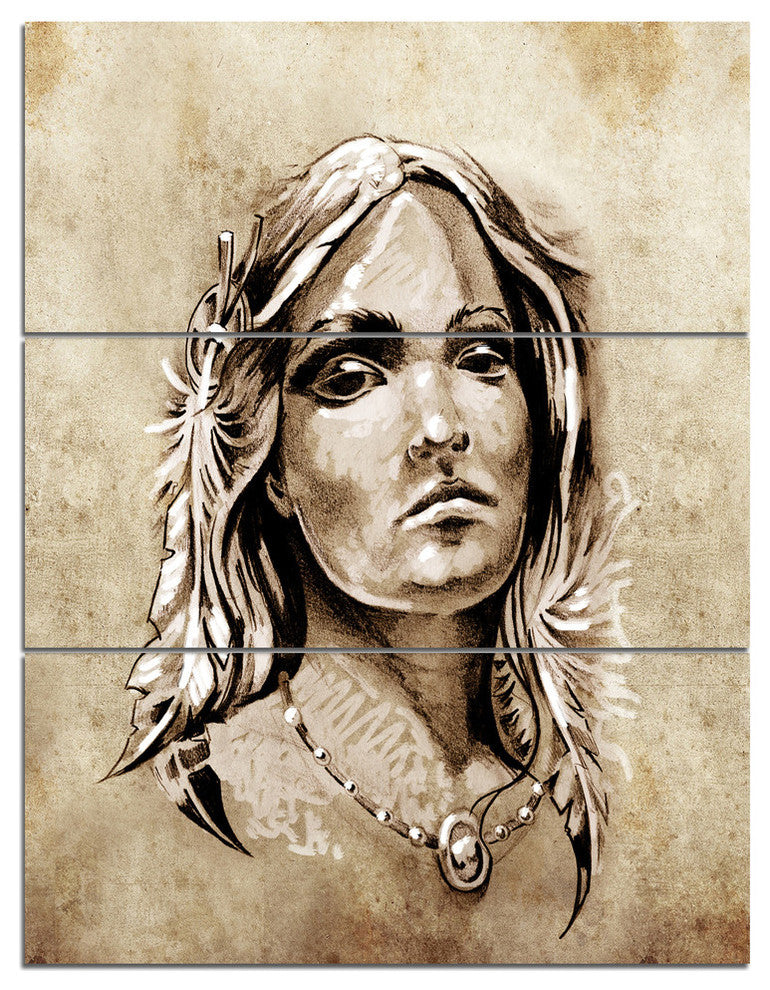 "Lovely and Passionate Look" Digital Metal Wall Art, 3 Panels, 28"x36"