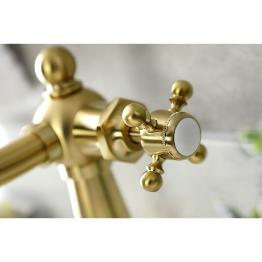 KSD154BXBB Single-Handle Bathroom Faucet With Push Pop-Up, Brushed Brass