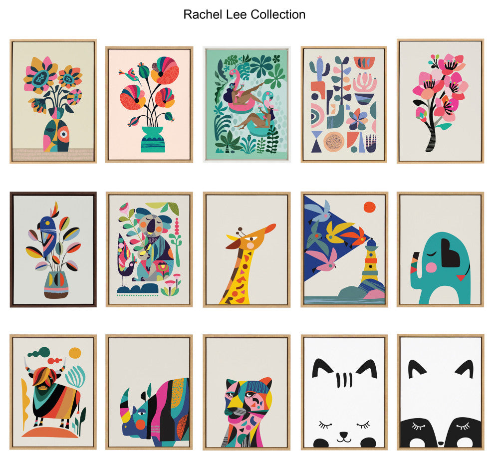 Sylvie Girl Friends Framed Canvas by Rachel Lee of My Dream Wall, White 18x24