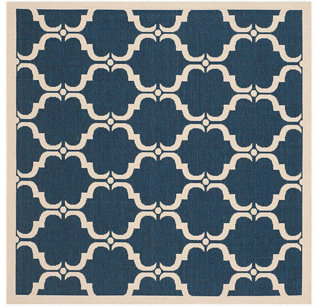 Safavieh Courtyard Cy6009-268 Navy, Beige Area Rug, 2'3" X 6'7"