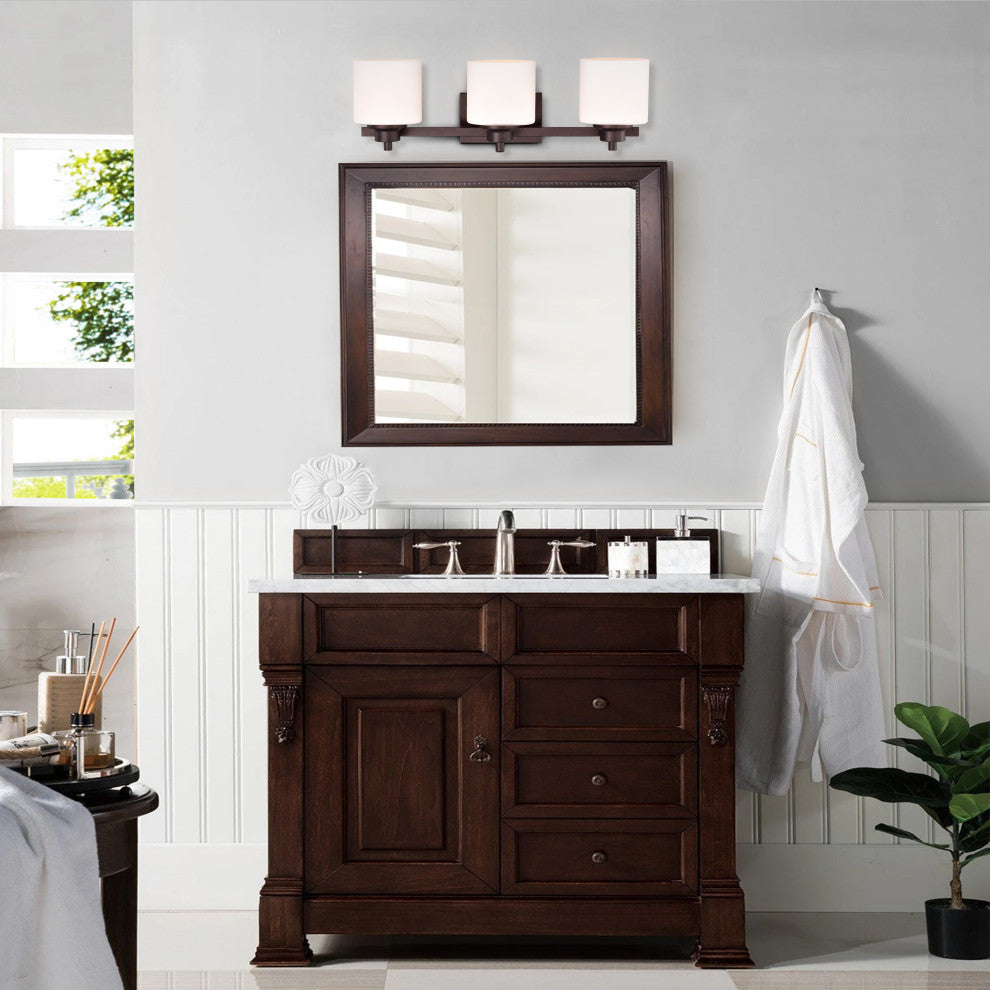 CHLOE Lighting SOLBI Contemporary 3-Light Oil Rubbed Bronze Bath Fixture