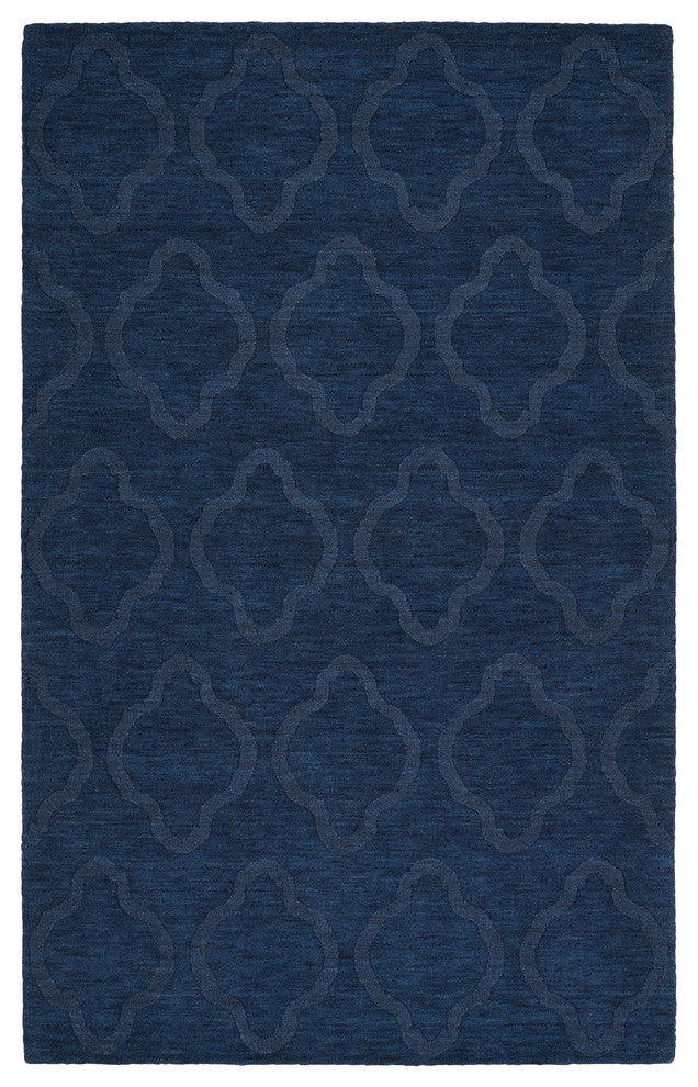 Kaleen Hand-Tufted Imprints Modern Wool Rug, Navy, 2'6"x8'