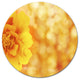 Beautiful Floral Yellow Background, Floral Disc Metal Artwork, 11"